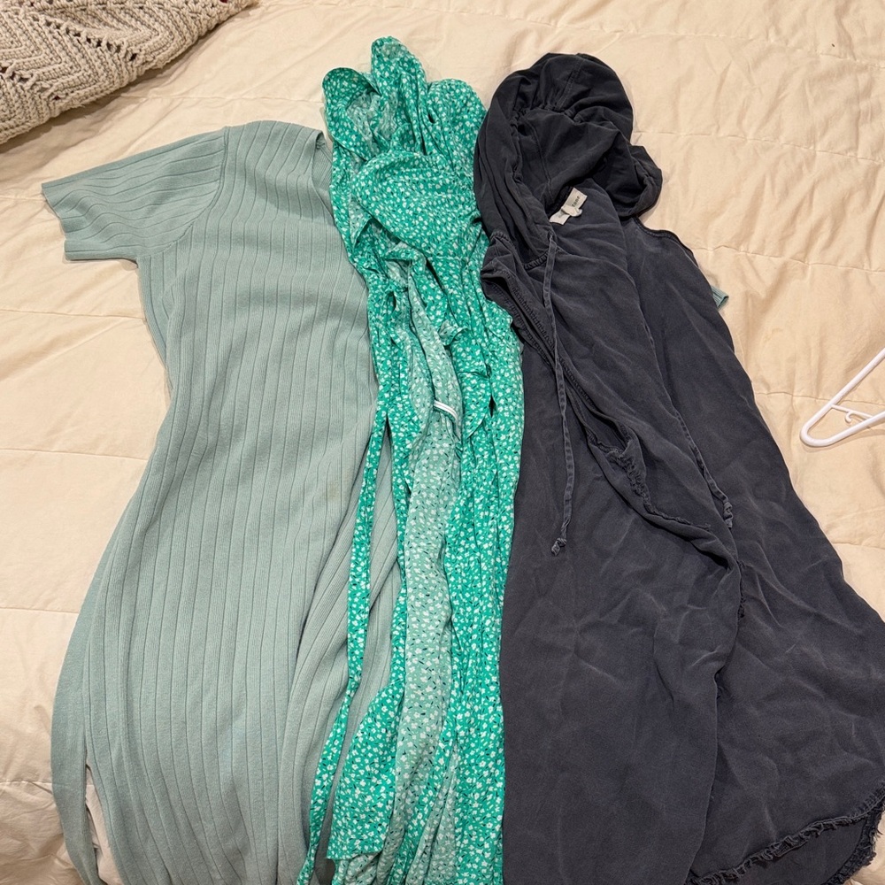 Green and Gray Dress Set
